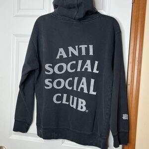 Anti Social Social Club Black Undefeated Paranoid Hoodie Medium